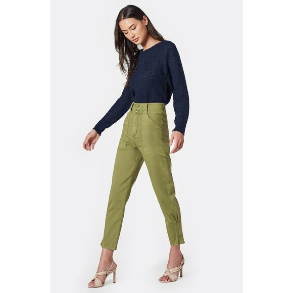JOIE NEW $228 Mirenda High-Rise Straight-Leg Pant‎ in Chive Size 0 - Picture 3 of 5